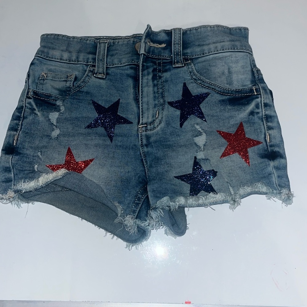 Kids 4th of July Jean shorts